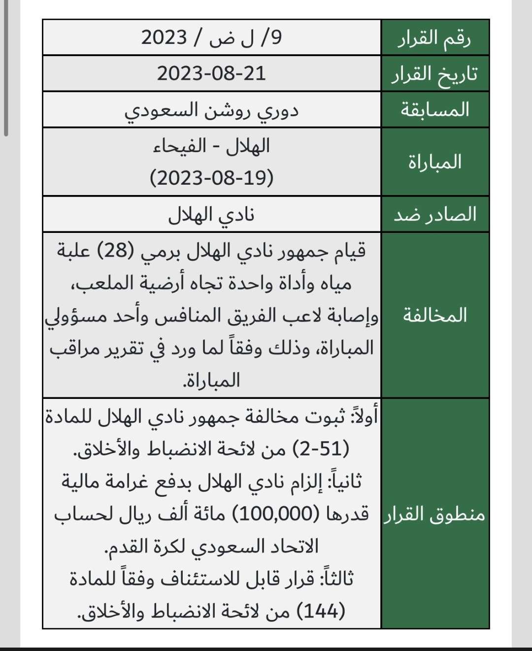 اذاعة عن الانضباط